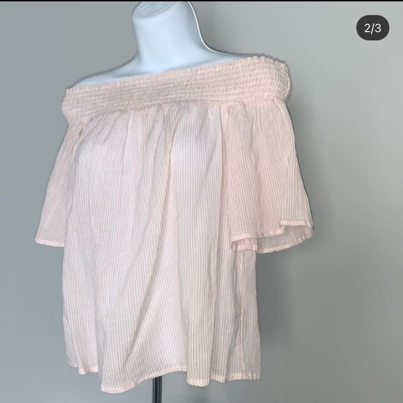Striped Off-Shoulder Top - Picture 2 of 3